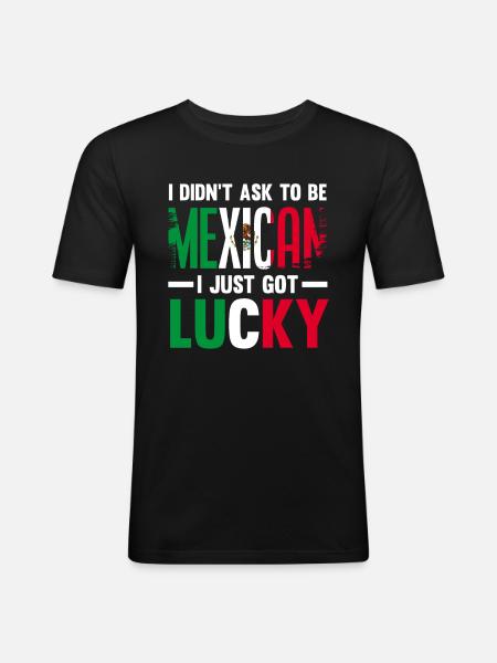 Mexico Mexican Origin - Men's Slim Fit T-Shirt - black