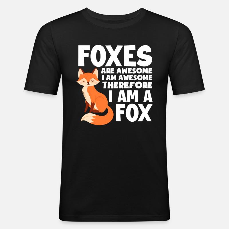 Ich Bin Ein Fuchs - Männer Slim Fit T-Shirt - Schwarz
