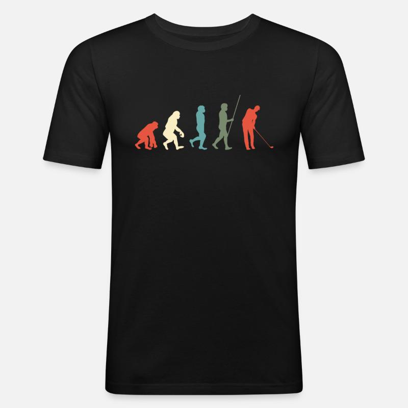 Golfer - Männer Slim Fit T-Shirt - Schwarz