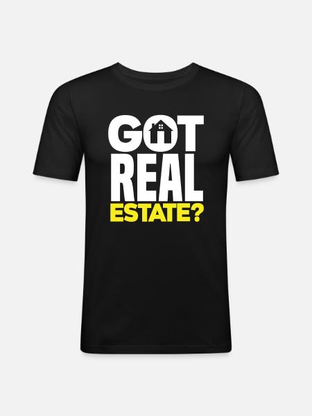 Logement d’agent immobilier - T-shirt près du corps Homme - noir