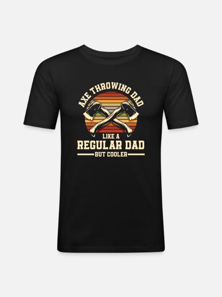 Axe Throw Axe Throwing Dad - Men's Slim Fit T-Shirt - black