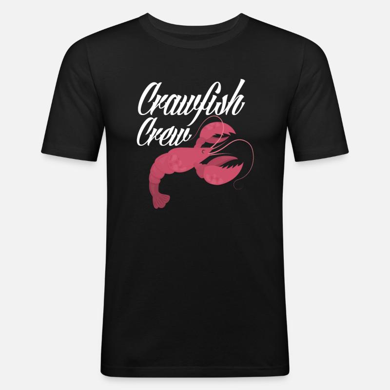 Langusten - Männer Slim Fit T-Shirt - Schwarz