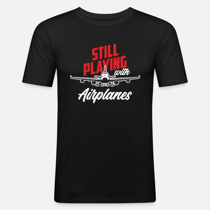 Pilot Pilot Profession Hobby - Men's Slim Fit T-Shirt - black