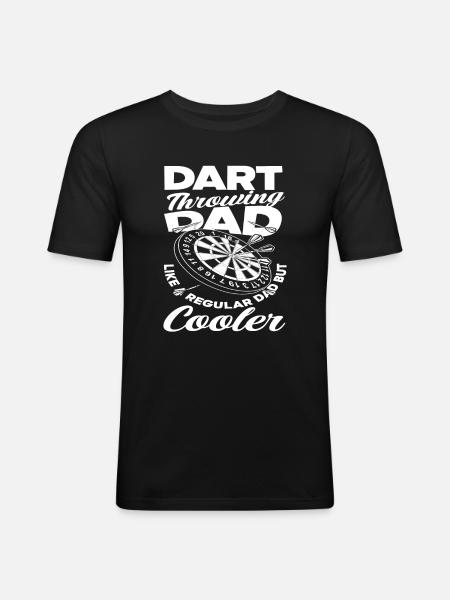 Dart Dad - Men's Slim Fit T-Shirt - black