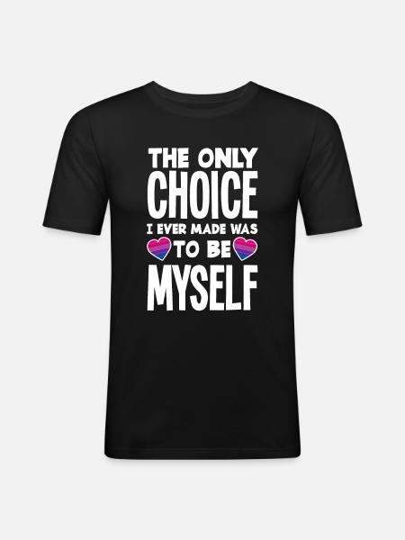 Bisexuell Selbstsein Regenbogen - Männer Slim Fit T-Shirt - Schwarz