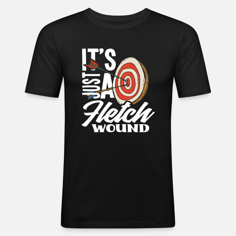 Lustiges Bogenschießen Bogen - Männer Slim Fit T-Shirt - Schwarz