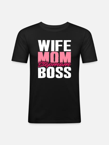 Belle-mère - T-shirt près du corps Homme - noir