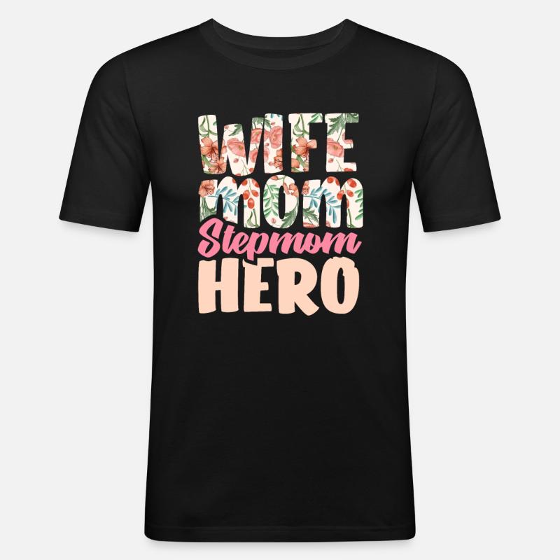 Stiefmama Held - Männer Slim Fit T-Shirt - Schwarz