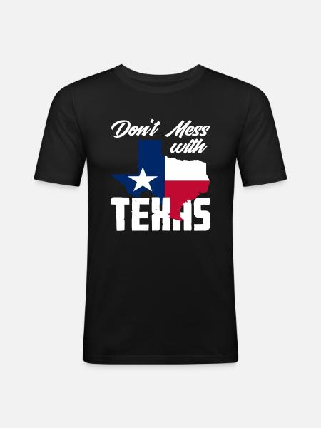 Texas Saying Texans - Men's Slim Fit T-Shirt - black