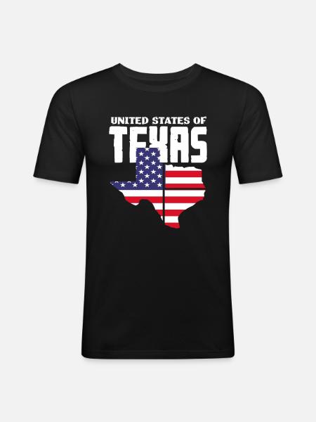 Proud Texan Texas - Men's Slim Fit T-Shirt - black