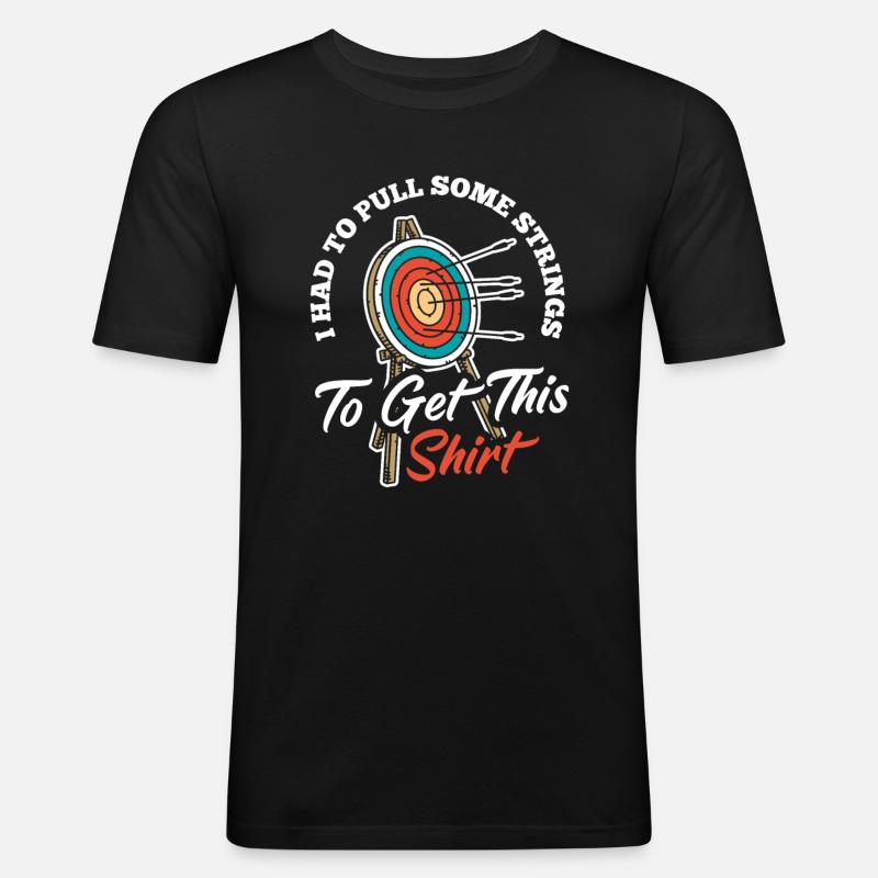 Bogenschütze Bogen Bogenschießen - Männer Slim Fit T-Shirt - Schwarz