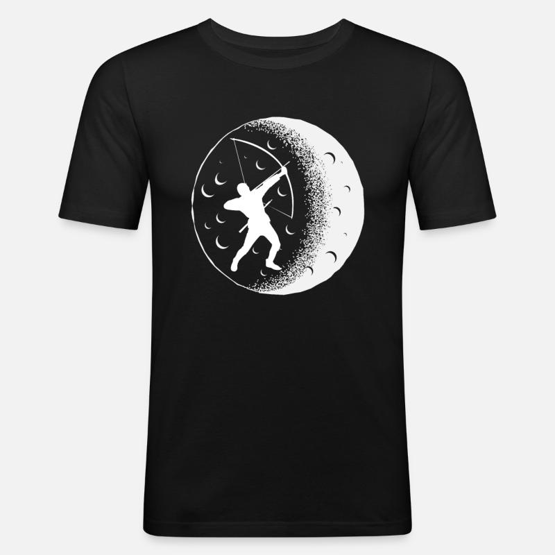 Archery Moon Archery - Men's Slim Fit T-Shirt - black