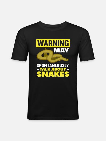 Snake Gift - Men's Slim Fit T-Shirt - black