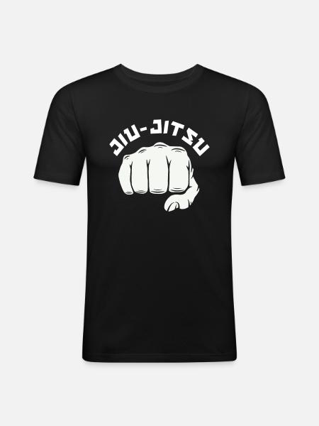 Cool Jiu-Jitsu Fist Graphics - Men's Slim Fit T-Shirt - black