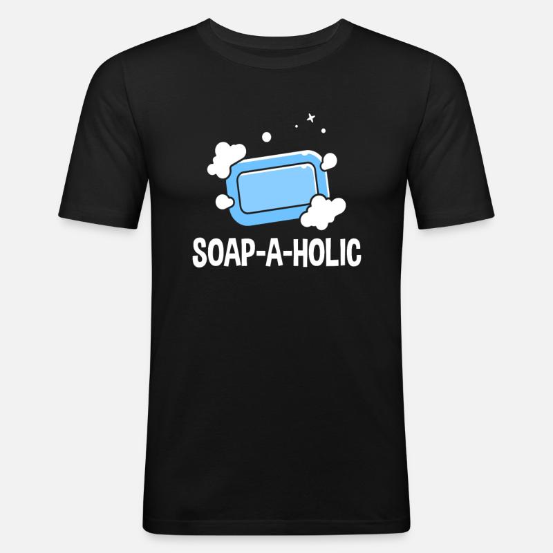 Soap Making Soap-A-Holic - Men's Slim Fit T-Shirt - black