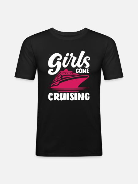 Filles en croisière d’aventure - T-shirt près du corps Homme - noir