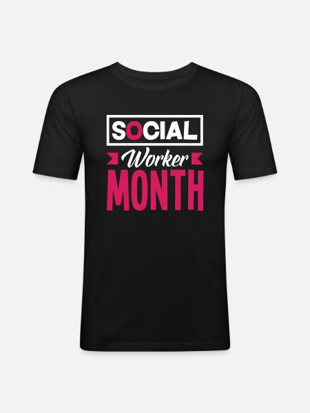 Social Worker Month Appreciation - Men's Slim Fit T-Shirt - black