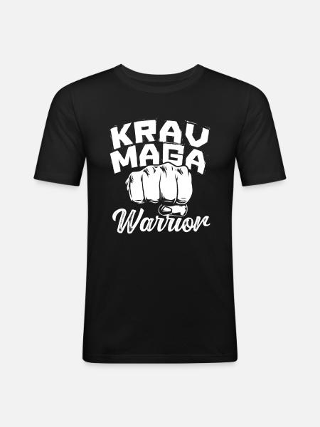 Krav Maga Fighter Warrior - Men's Slim Fit T-Shirt - black