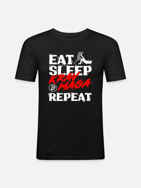 Krav Maga - T-shirt près du corps Homme - noir
