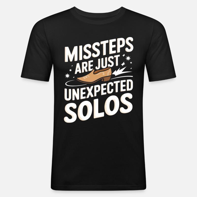 Line Dancing Dancing Dancers - Men's Slim Fit T-Shirt - black