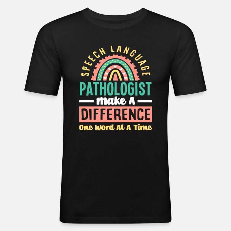 Speech therapist Make a difference - Men's Slim Fit T-Shirt - black