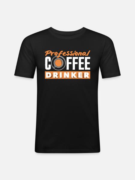 Professional coffee lover - Men's Slim Fit T-Shirt - black