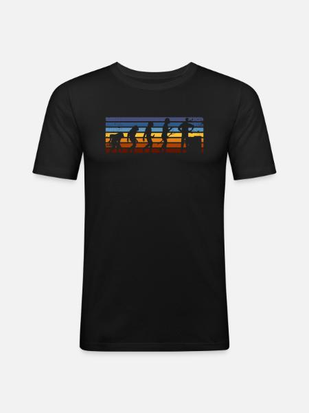 Maurer Evolution Retro style - Men's Slim Fit T-Shirt - black