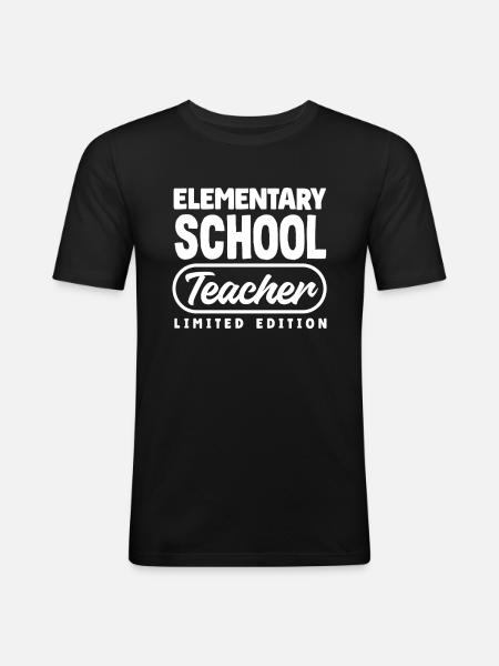 Elementary Teacher Limited Edition - Men's Slim Fit T-Shirt - black