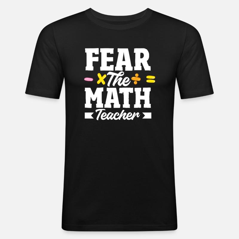 Math Teacher Math Gift - Men's Slim Fit T-Shirt - black