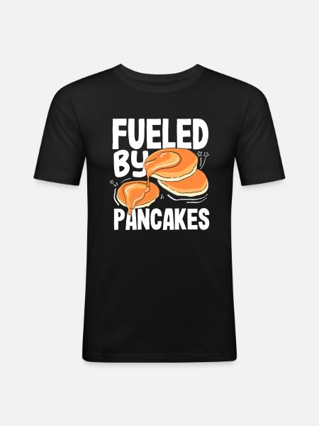Powered by pancake energy - Men's Slim Fit T-Shirt - black