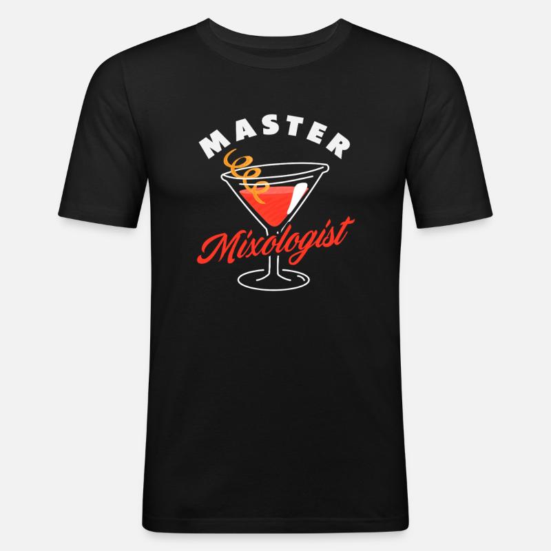 Master Mixologist Barkeeper Kunst - Männer Slim Fit T-Shirt - Schwarz
