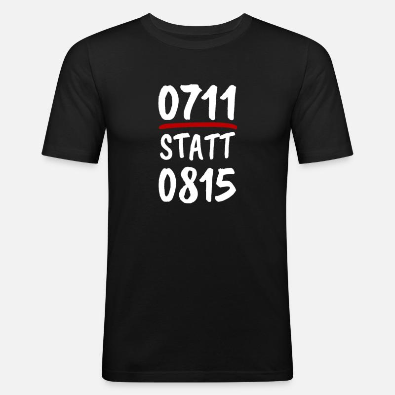 Stuttgart Schwaben - Männer Slim Fit T-Shirt - Schwarz