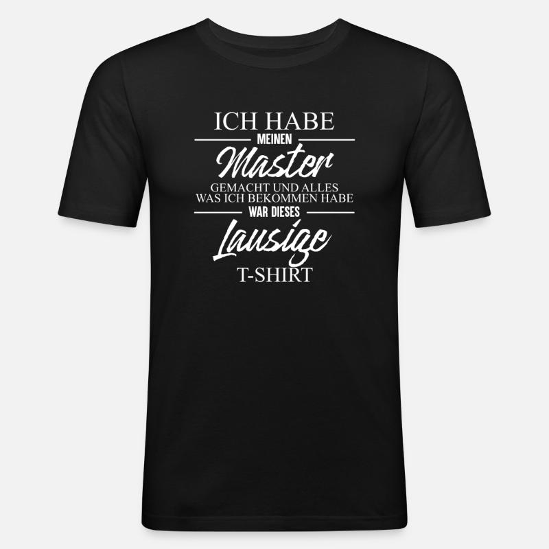 Master Abschluss Studium Studenten - Männer Slim Fit T-Shirt - Schwarz
