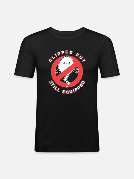 Vasectomie - T-shirt près du corps Homme - noir
