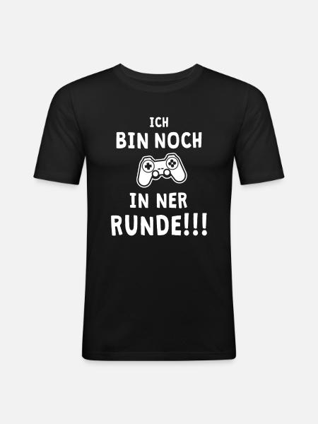 Gamer Zocker Gaming Geschenkidee - Männer Slim Fit T-Shirt - Schwarz