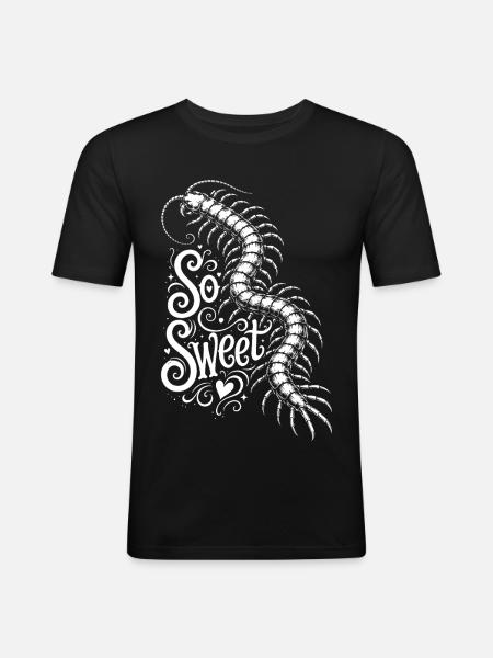 Scolopender motif - Men's Slim Fit T-Shirt - black