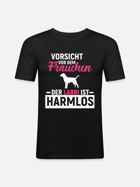 Labrador Retriever - Männer Slim Fit T-Shirt - Schwarz