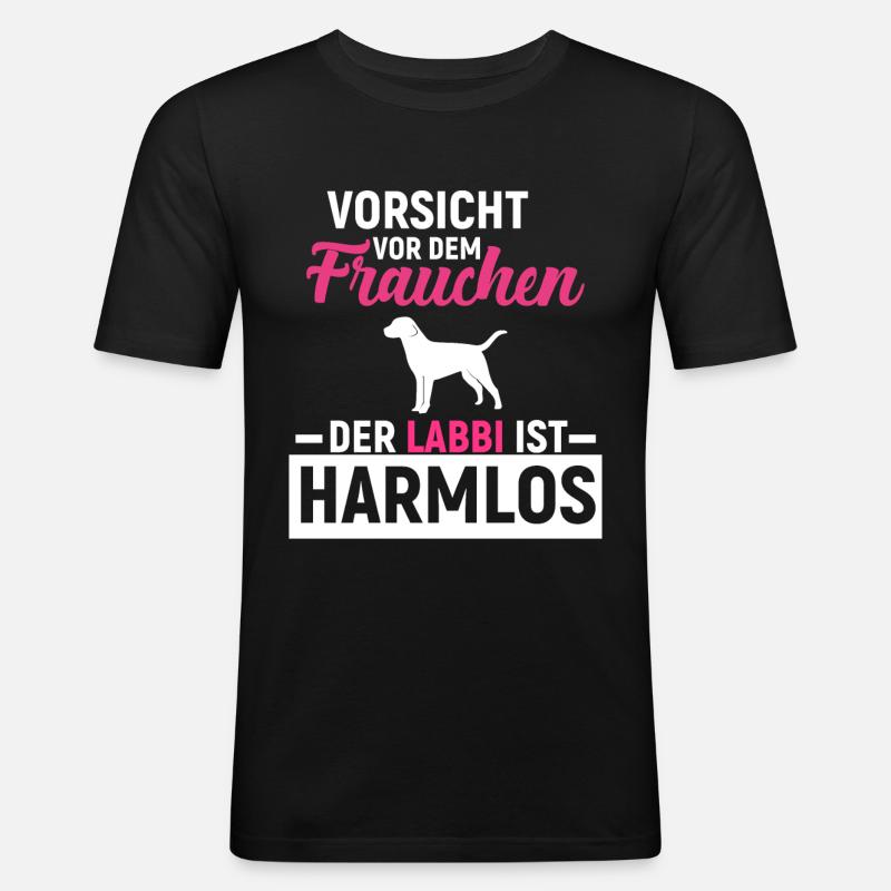 Labrador Retriever - Männer Slim Fit T-Shirt - Schwarz