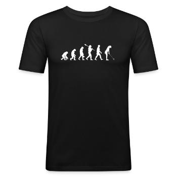 Golf Evolution - Männer Slim Fit T-Shirt - Schwarz - Vorne - Nik (191cm)