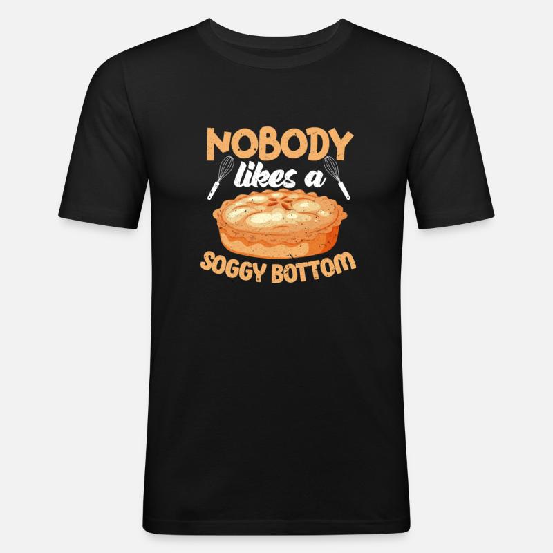Backen - Männer Slim Fit T-Shirt - Schwarz