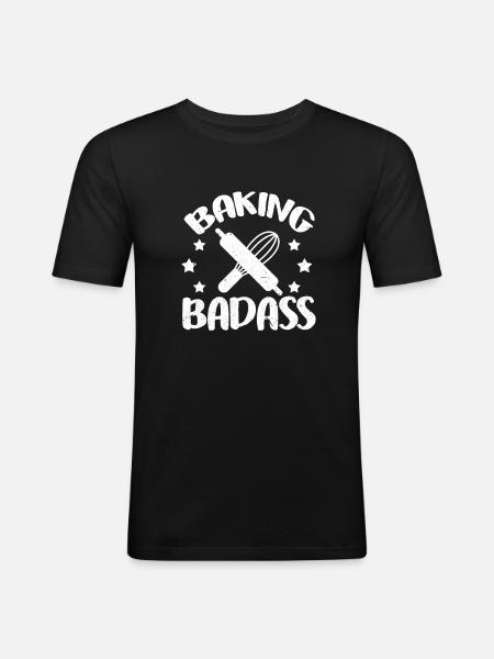 to bake - Men's Slim Fit T-Shirt - black