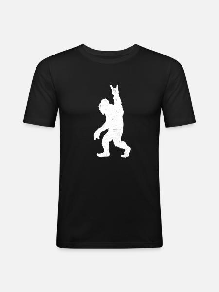 Bigfoot rock - Men's Slim Fit T-Shirt - black