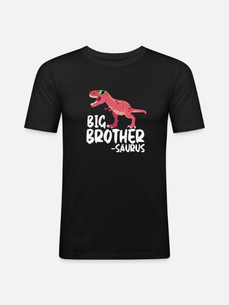 Grosser Bruder - Männer Slim Fit T-Shirt - Schwarz
