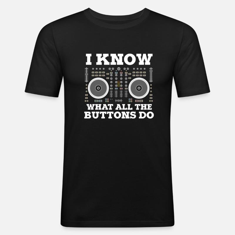 Techno DJ - Men's Slim Fit T-Shirt - black
