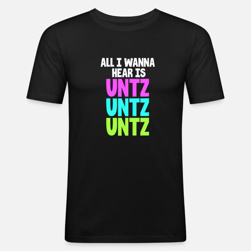 Techno - Männer Slim Fit T-Shirt - Schwarz