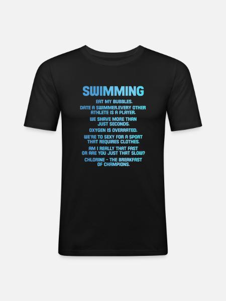 nager - T-shirt près du corps Homme - noir