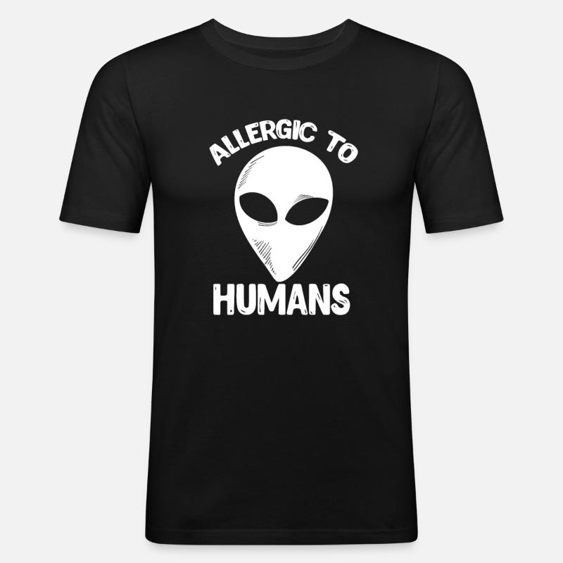 Alien - Männer Slim Fit T-Shirt - Schwarz