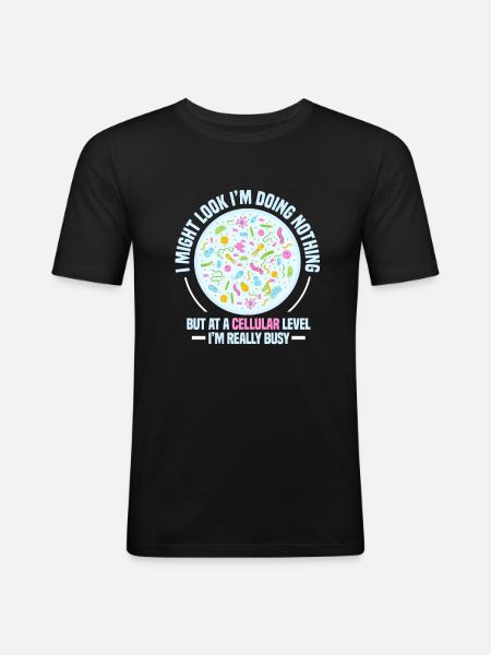 biology - Men's Slim Fit T-Shirt - black