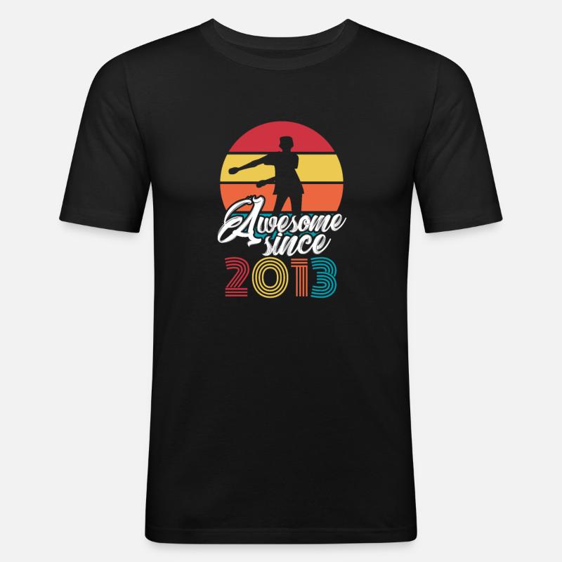 2013 Floss Dance - Männer Slim Fit T-Shirt - Schwarz