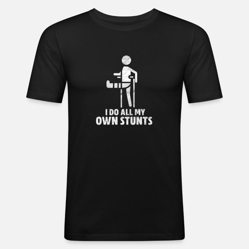 Beinbruch - Männer Slim Fit T-Shirt - Schwarz